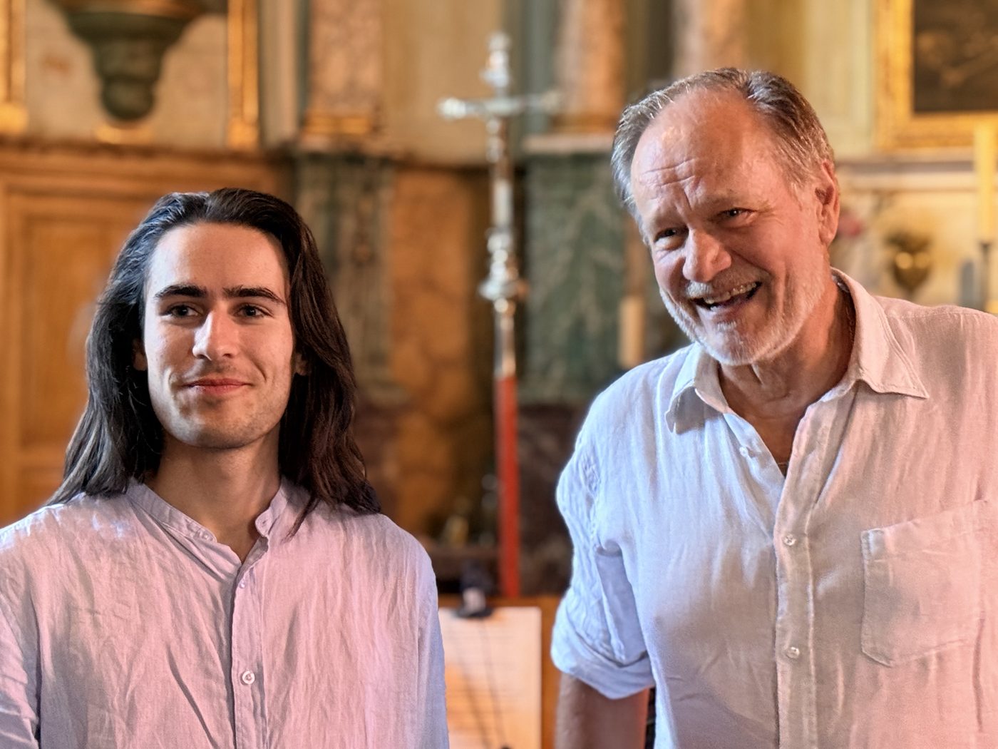 Jean-Marc Turpin et le pianiste Arnaud Kérébel